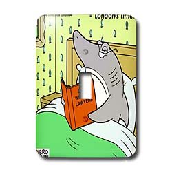 Londons Times Famous People Places Books Cartoons - SWIM WITH THE LAWYERS - Light Switch Covers - single toggle switch