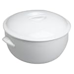 Pillivuyt 2.75 Quart Round Covered Casserole, White