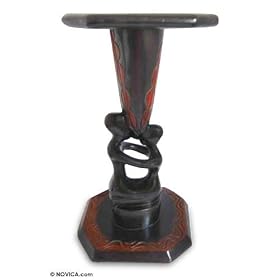 Wood accent table, 'Unity' by NOVICA