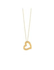 14k Gold Heart Pendant on 18"Chain Necklace