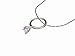 Sterling Silver CZ June Birthstone Ring Necklace with 18 Figaro Chain