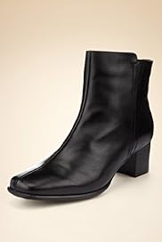 Footglove Original Leather Wide Fit Block Heel Ankle Boots