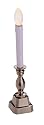GKI/Bethlehem  Lighting Stowe Battery-Operated 12-Inch Pewter Candle, Christmas Light White with Amber LED Flicker Bulb