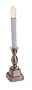 GKI/Bethlehem Lighting Stowe Battery-Operated 12-Inch Pewter Candle with Amber LED Flicker Bulb