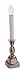 GKI/Bethlehem Lighting Stowe Battery-Operated 12-Inch Pewter Candle, White with Amber LED Flicker Bulb