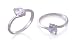 Jewelry : Oval Cut White CZ Ring Sterling Silver
