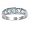 Sterling Silver Baby Ring with Multiple Aquamarine CZ - 2mm Band Width - 4mm Face Height - Sizes: 1-6, 3