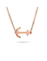 Rose Gold Vermeil Sideways Anchor Necklace