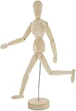 Wooden Human Mannequin - Wooden Drawing Model Sectioned Posable - 13 Inch