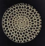 Metallic Pale Gold Classic Crocheted Hair Bun Cover XL