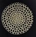 Metallic Pale Gold Classic Crocheted Hair Bun Cover XL