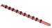 Vim Tools V521 3/8-Inch 10 Clip Socket Rack Red Plastic