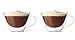Lily's Home Double Wall Thermo Insulated Glasses, Heat Resistant and Ideal for Cappuccino, Espresso, Tea, Coffee, and Other Hot or Cold Beverages (13 oz. Each, Set of 2)