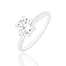 18k White Gold Plated Cubic Zirconia Round Solitaire Engagement Ring (2.35 carats)