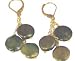 Olive Coin Pearl Earrings