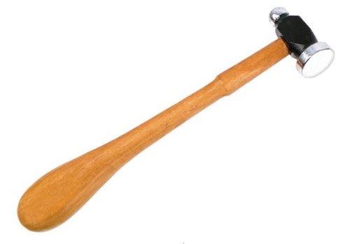 Jeweler's Chasing Hammer - 1-1/8" Chrome Face - Hardwood