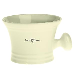 Edwin Jagger Porcelain Shaving Bowl with Handle - Ivory Color