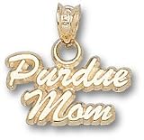 Purdue Boilermakers Solid 10K Gold ''PURDUE MOM'' Pendant