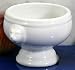 Round Lion's Head Soup Bowl Set of 4 - White (14 oz.)