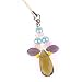 Hand Crafted Cellular Phone Charm - Beaded D - Olive Green