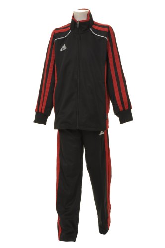 adidas(アディダス) キッズ・ジュニア ジャージ上下セット O35668/O35663 ブラック/レッド