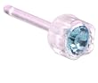Aquamarine Medical Plastic Earrings