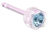 Aquamarine Medical Plastic Earrings