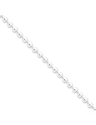 .925 Sterling Silver 4mm Hollow Beaded Chain