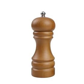 T&G Capstan Pepper Mill, Oak Coloured Hevea, 150 mm