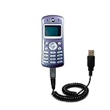 Coiled Power Hot Sync and Charge USB Data Cable w/ Tip Exchange for the Motorola C333 - Gomadic Brand