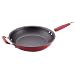KitchenAid Hard-Base Porcelain Aluminum Nonstick 12-Inch Open French Skillet with Helper Handles, Red