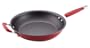 KitchenAid Hard-Base Porcelain Aluminum Nonstick 12-Inch Open French Skillet with Helper Handles, Red