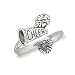Cheering Cheerleading and Pom Pom Ring Sterling Silver Adjustable