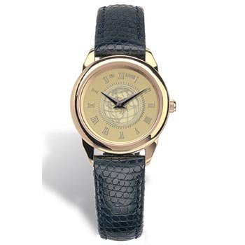 George Mason University - Ladies 18K Gold 5M Watch Black