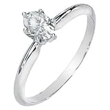 Gorgeous! Women's 14k White-gold 7x5MM=(1CT) Polished Moissanite Solitaire Engagement Ring