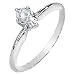 Gorgeous! Women's 14k White-gold 7x5MM=(1CT) Polished Moissanite Solitaire Engagement Ring