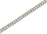 1/2 Bezel Round Spiral Link Diamond Tennis Bracelet