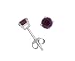 Sterling Silver 4mm Round Ruby Earrings