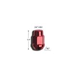 Gorilla Automotive Products 41187RD: Lug Nuts, Conical Seat, Bulge, 1/2 in. x 20 RH, Closed End, Red Anodized Steel, Set of 4