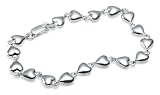 Sterling Silver Heart Bracelet by Zina, 7.5'
