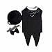 DOGGIE DESIGN Dog Tuxedo w/Formal Tails- Black, XL (Chest 21-26