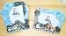 2 Motorcycle Biker Chopper Harley Blue Jean Jacket Picture Frames