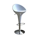 2 White Adjustable Barstools By Wholesale Interiors
