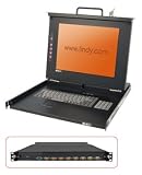 LINDY 19 KVM Terminal with 15 LCD and Integrated 8 Port Modular KVM Switch
