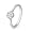 10KT White Gold Round Diamond Flower Fashion Ring (1/2 cttw)