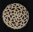 Beige Hair Net Crocheted Hair Bun Cover- MEDIUM