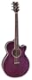 Dean Performer Mini Jumbo Acoustic-Electric Cutaway Guitar with Tuner Preamp Trans Purple