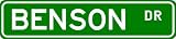 BENSON Street Name Sign ~ Personalized Family Lastname Sign ~ Gameroom, Basement, Garage Sign
