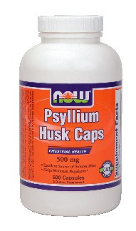 NOW Foods Psyllium Husk 500mg, 500 Capsules