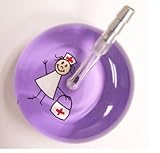 Stick Nurse Ultrascope Stethoscope - Light Purple Background w/ Adult Head & Orange Tubing